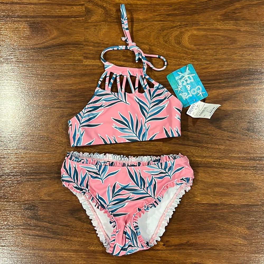 Girls Coral & Reef beach wear.